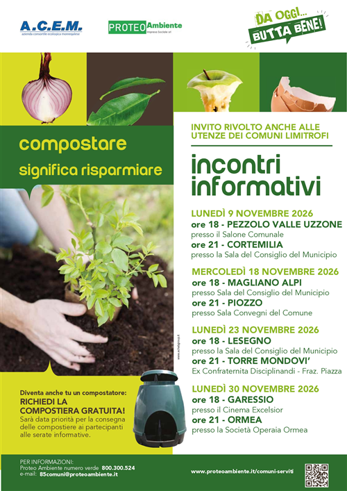 Compostaggio domestico - incontri informativi